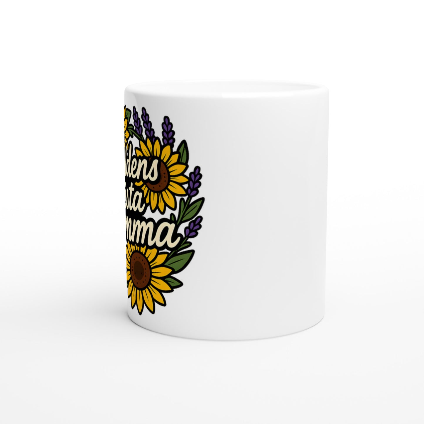 Mugg med texten Världens bästa mamma och blomsterkrans. Perfekt gåva för en kärleksfull mamma.