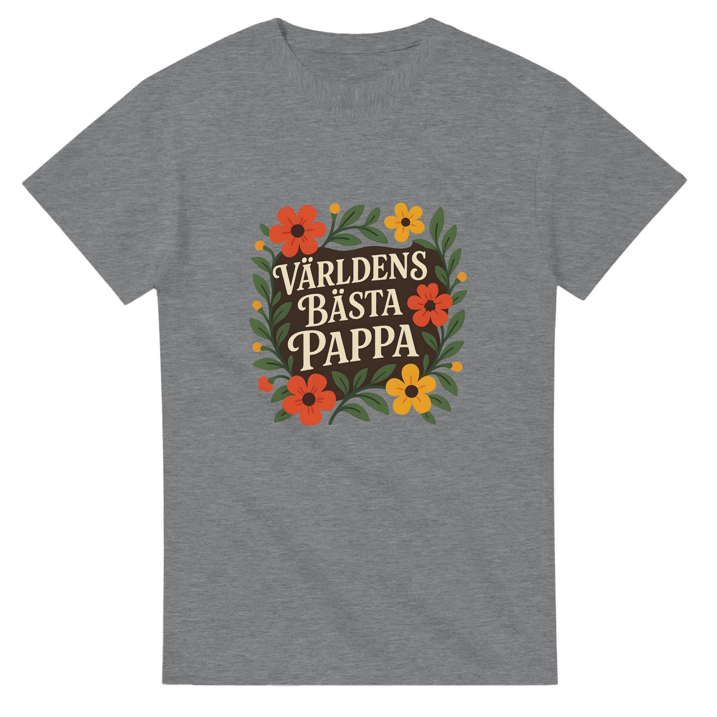 Luftig t-shirt med blommig inramning, perfekt för världens bästa pappa. Visa kärlek med stil!