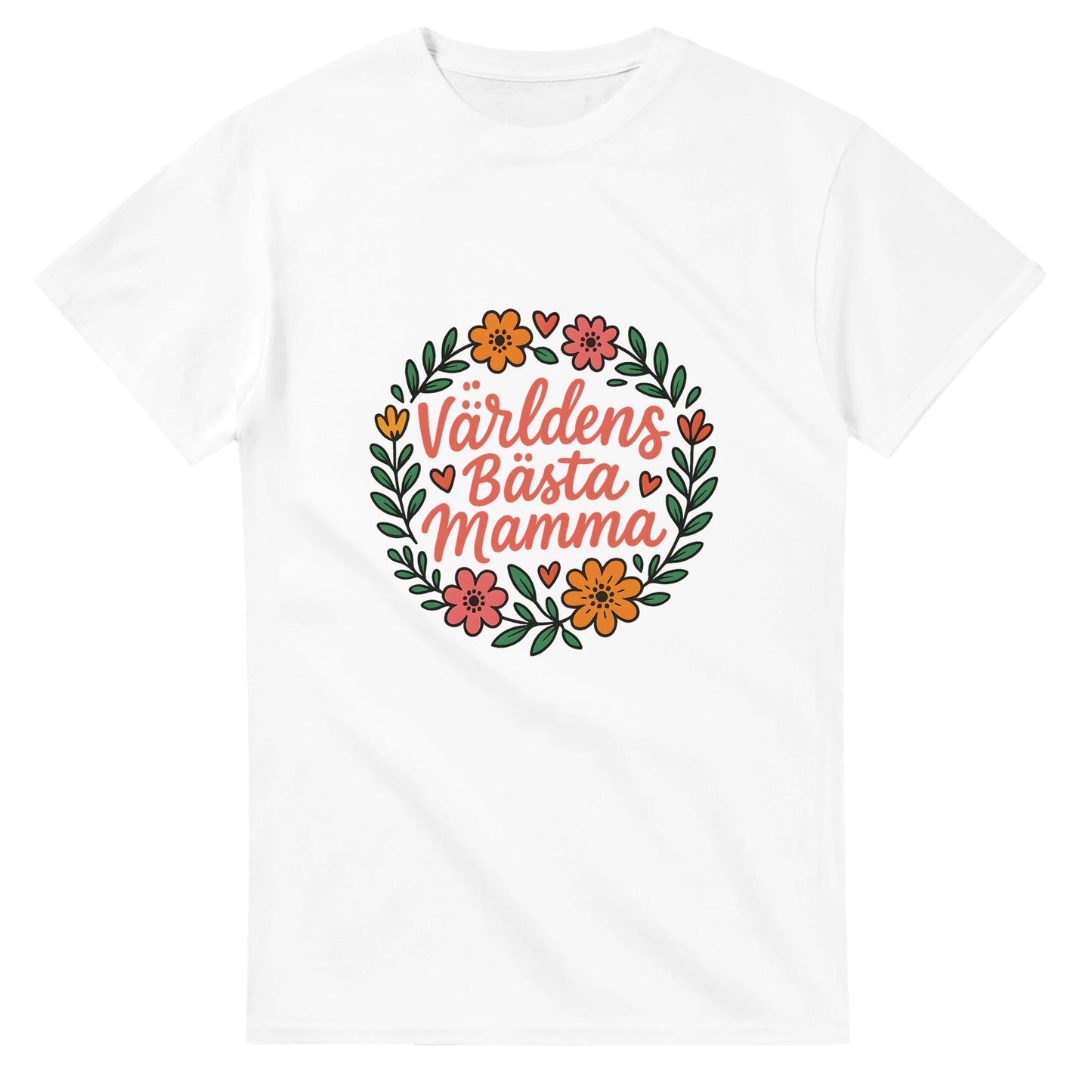 Mammas blomkrans med handskrivet meddelande. En uppskattad gåva för den bästa mamman.