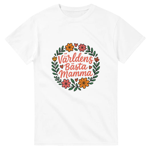 Mammas blomkrans med handskrivet meddelande. En uppskattad gåva för den bästa mamman.
