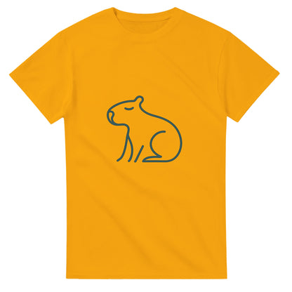 Stilren linjeteckning av en lugn capybara, perfekt för minimalistisk design. Enkel och elegant.