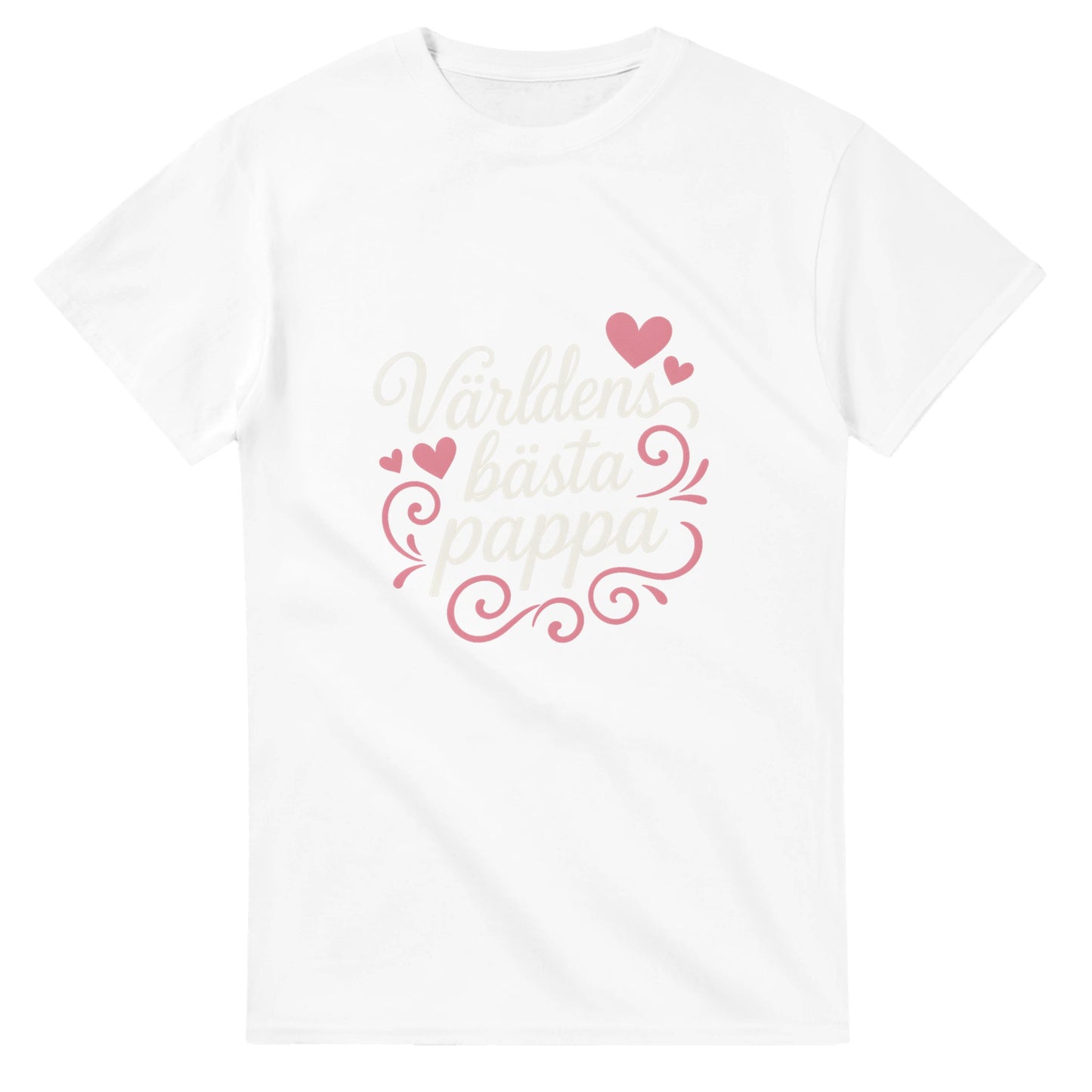 T-shirt med hjärtans design för den bästa pappan. Romantisk och stolt stil, perfekt för alla pappor att bära med glädje.