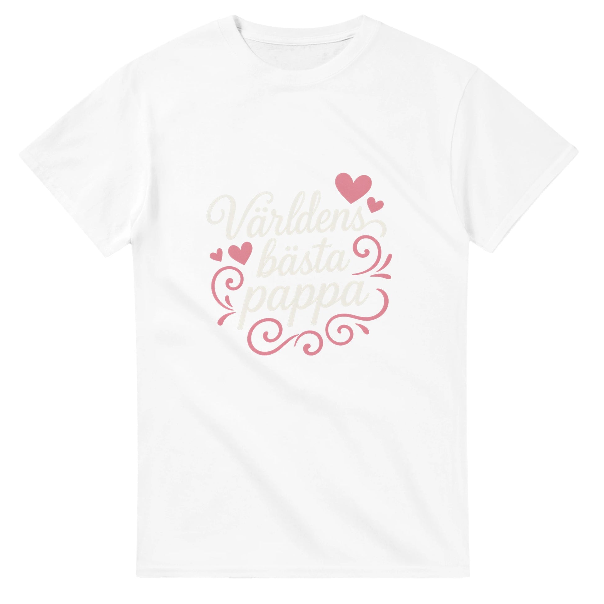 T-shirt med hjärtans design för den bästa pappan. Romantisk och stolt stil, perfekt för alla pappor att bära med glädje.