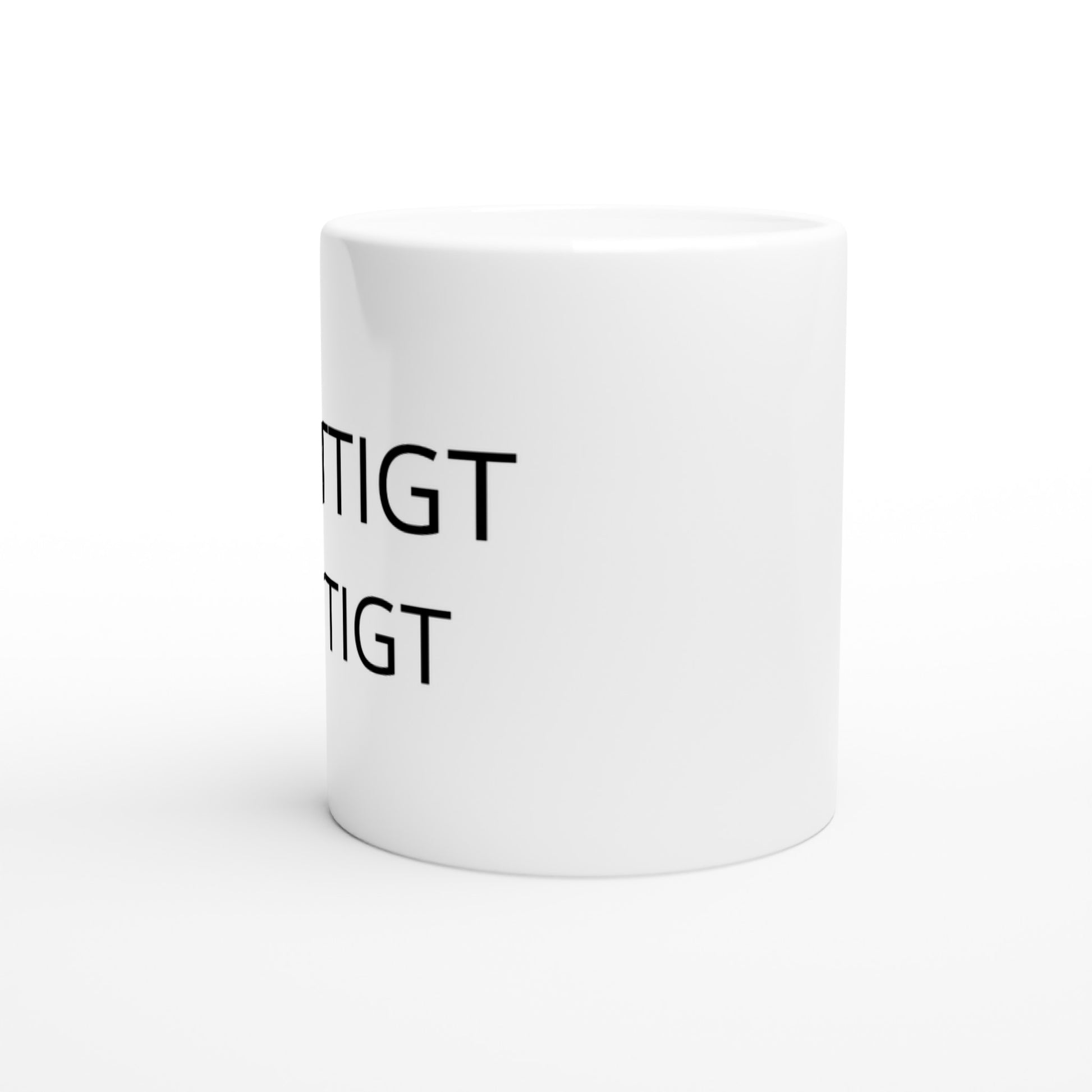 Mugg med texten Svettigt Vettigt - en humoristisk hyllning till svett för alla som vet att det är viktigt för hälsan.
