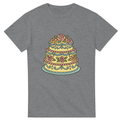Pastellfestival på Fatet t-shirt - Färgglad retro tårta med pastellfärgade rosor och dekorationer. En riktig ögonfångare!
