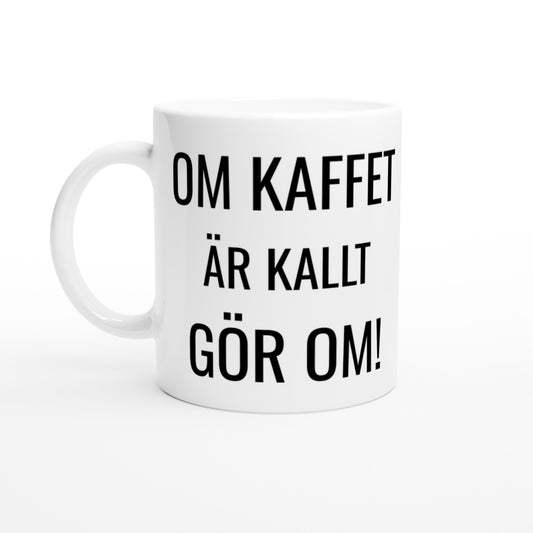 Kaffe på is med en påminnelse om livets överraskningar för multitaskers.