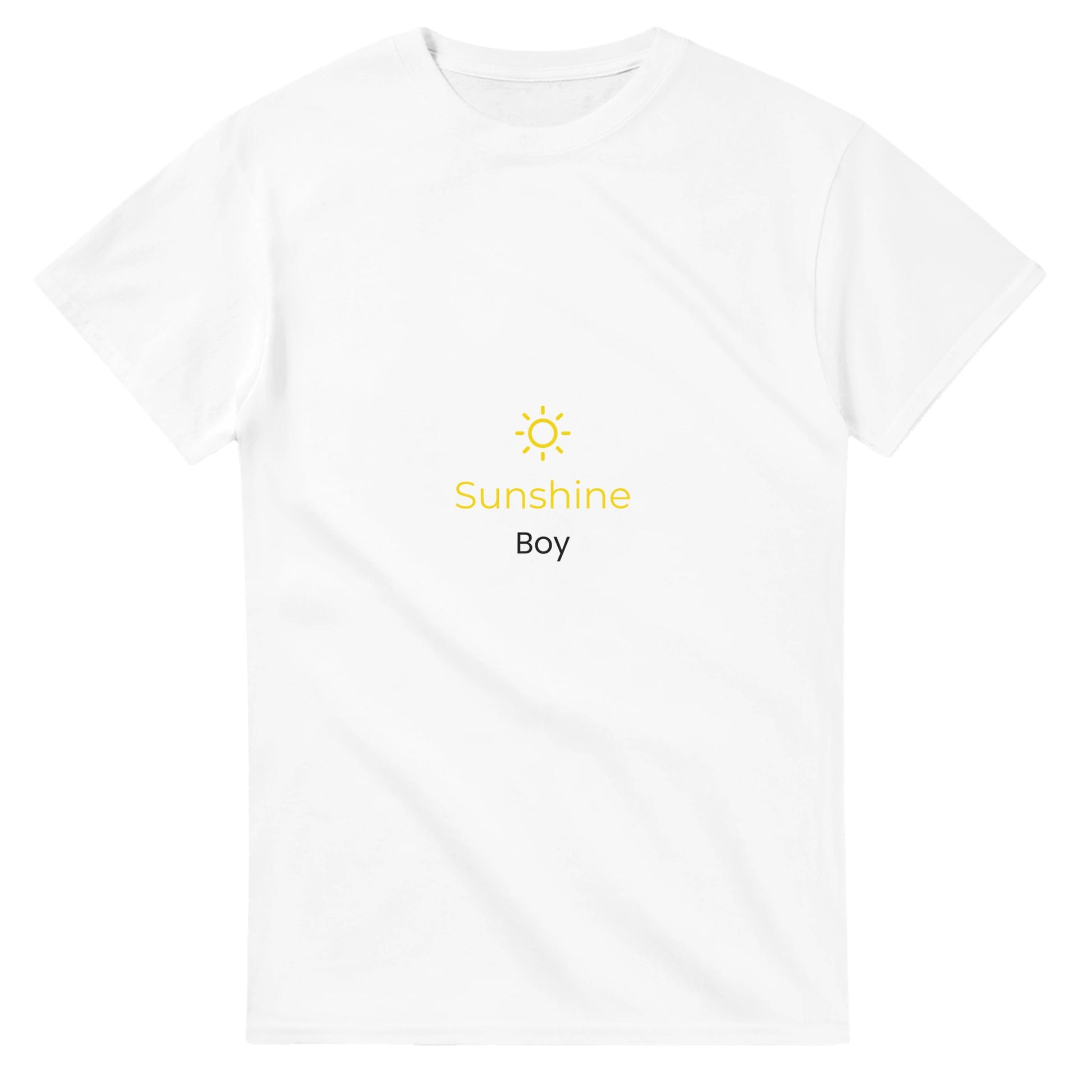 Lekfull t-shirt med solikon för pojkvännen som sprider glädje. Perfekt för sommaren!