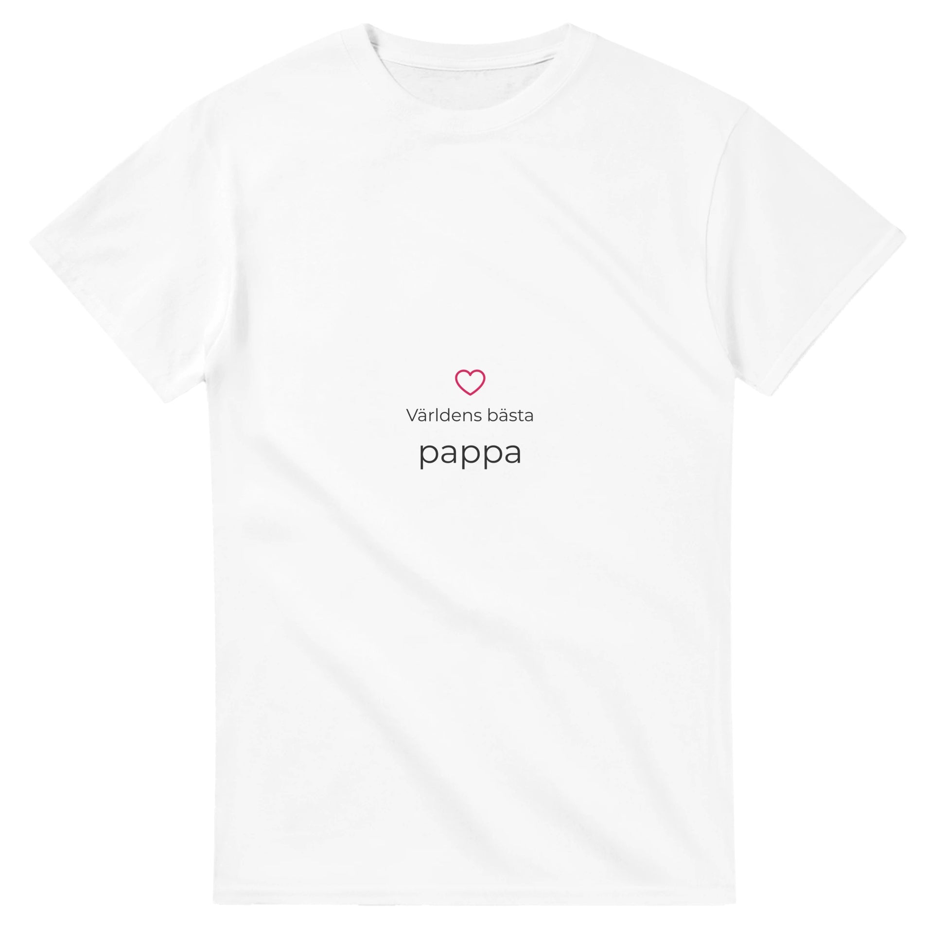 Pappa med stil, modern design med hjärta och blandad fontstorlek.