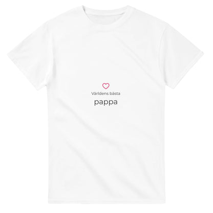 Pappa med stil, modern design med hjärta och blandad fontstorlek.