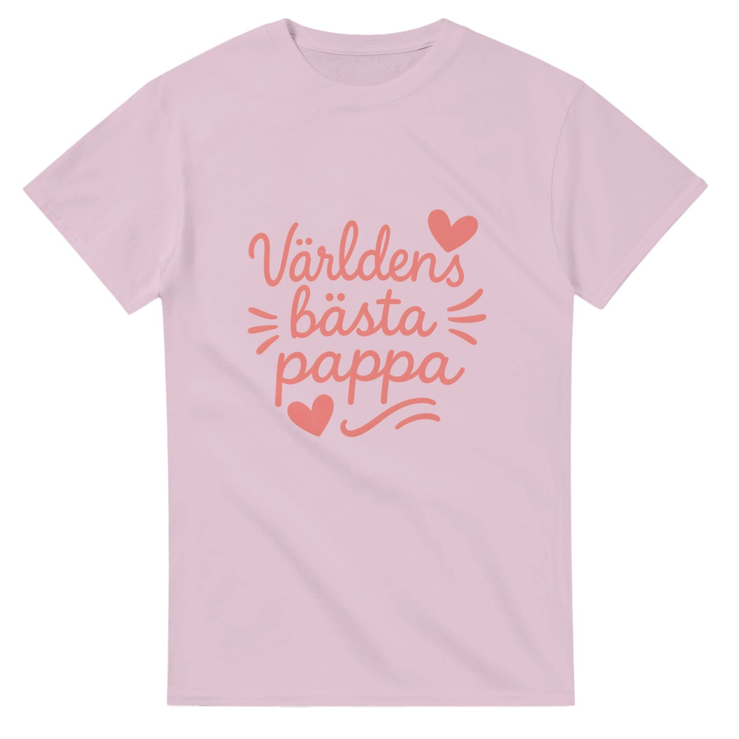T-shirt med texten 'Världens bästa pappa' i romantisk stil, perfekt för att hylla pappa.