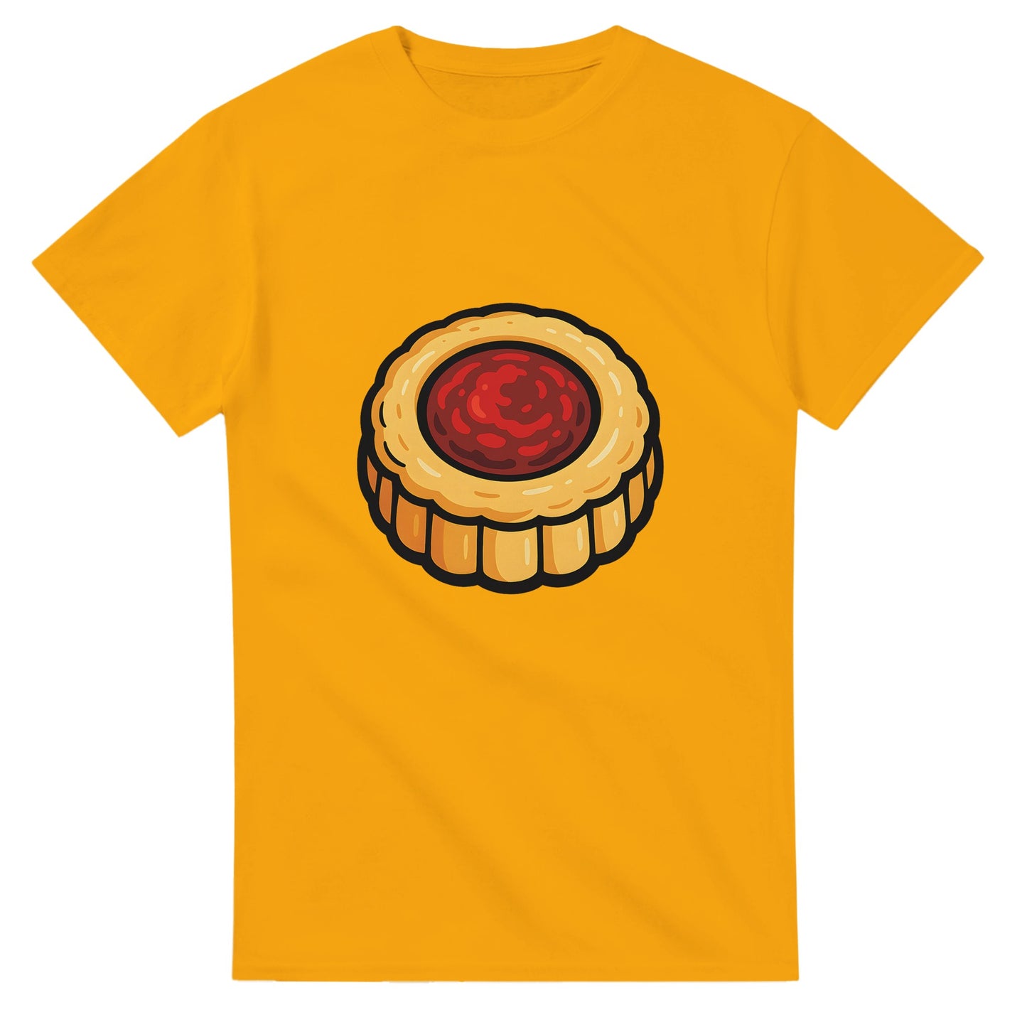 T-shirt med charmig hallongrotta, perfekt för fikastunder. Visa din kärlek för hallongrottor med denna harmoniska design.