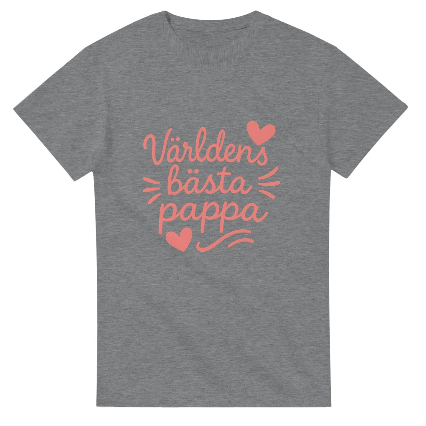 T-shirt med texten 'Världens bästa pappa' i romantisk stil, perfekt för att hylla pappa.