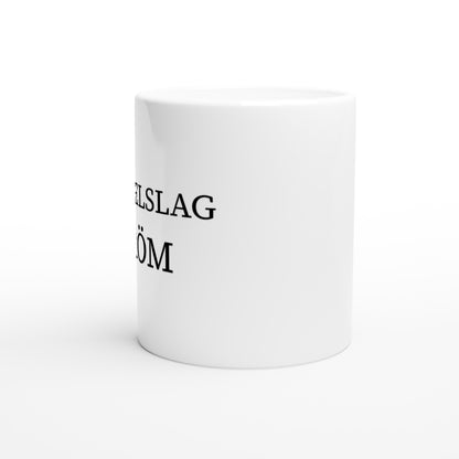 Humoristisk mugg för passionerade dubbelspelare. Perfekt för den som älskar spelet i dubbel.