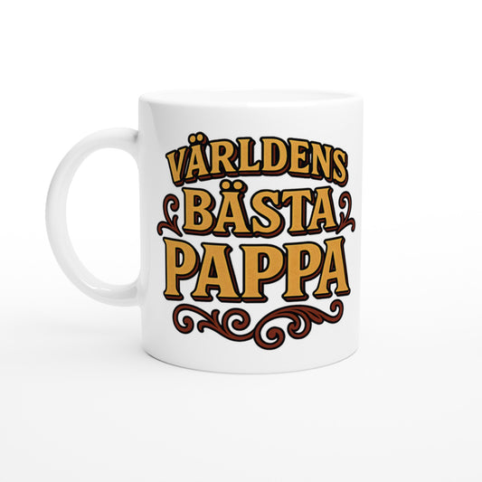 Vintage Pappamugg - Perfekt för att fira pappa med stora bokstäver som visar vem som är bäst. Retro stil.