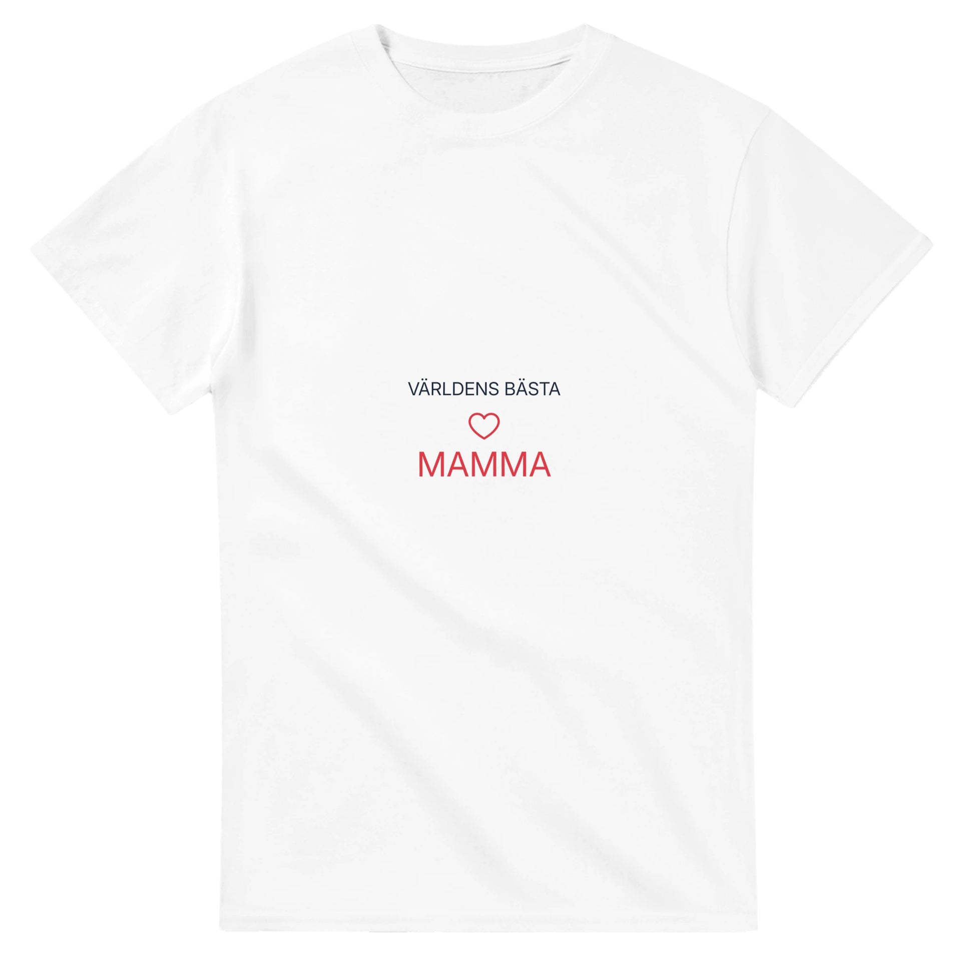 T-shirt med minimalistisk design för mamma med hjärtat i centrum. Enkel och stilren med två textlinjer.
