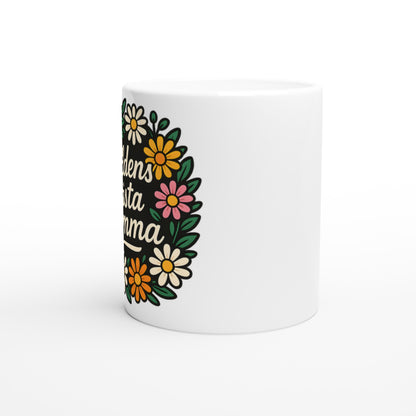 Mugg med text Världens bästa mamma i blomkrans. Perfekt för att fira mamma varje dag.