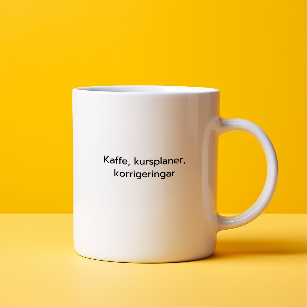 Kaffe, Kursplaner, Korrigeringar Mugg