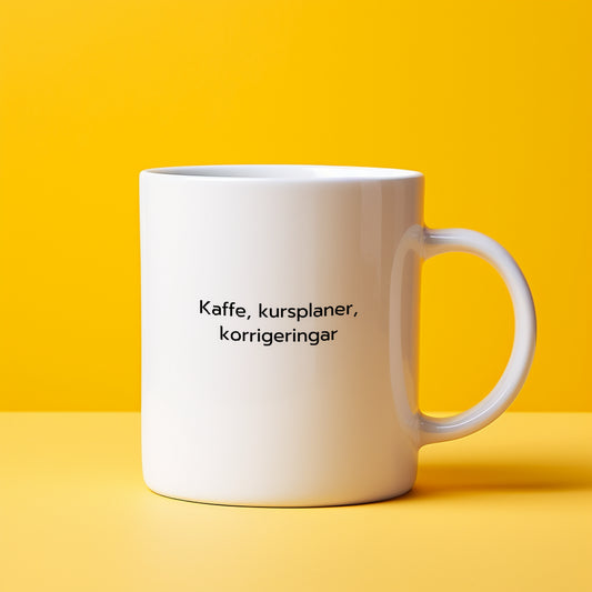 Kaffe, Kursplaner, Korrigeringar Mugg