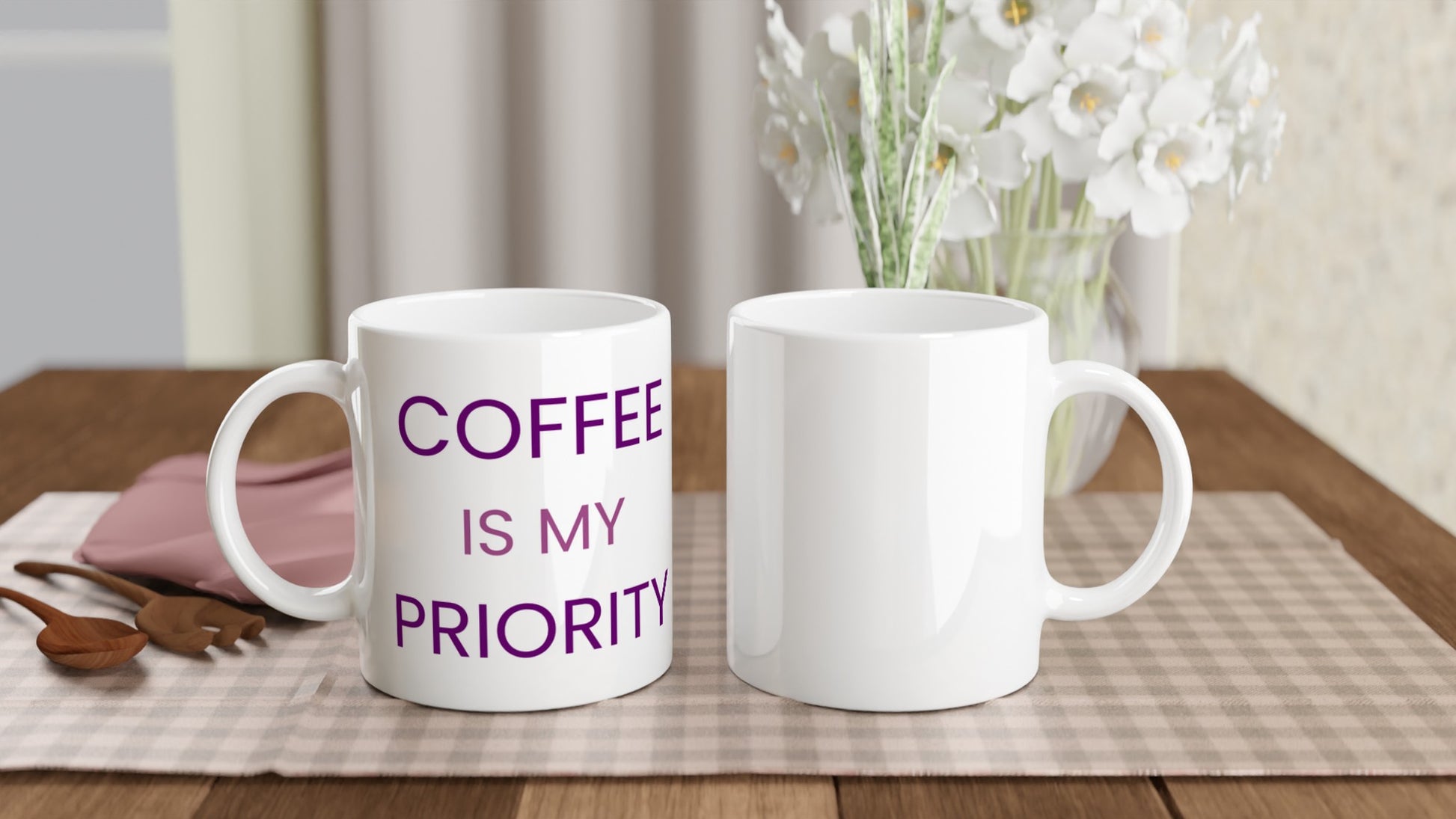 Kaffe Prioritering - en rolig påminnelse om vikten av kaffe.