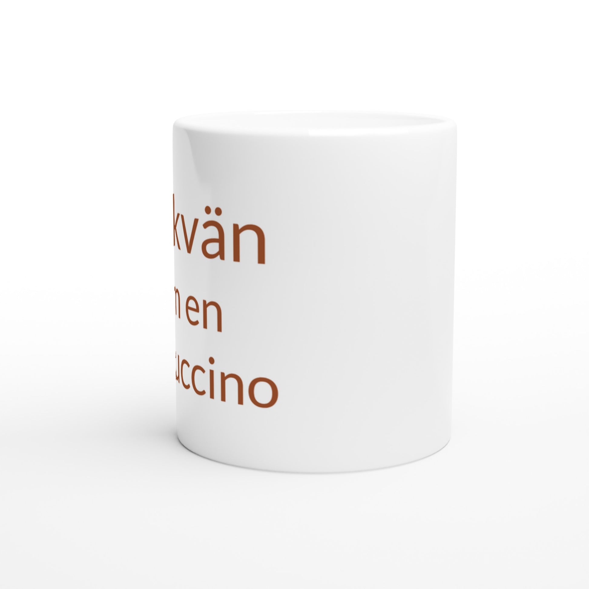 Rolig jämförelse mellan cappuccino och flickvän. Perfekt present till din älskade!