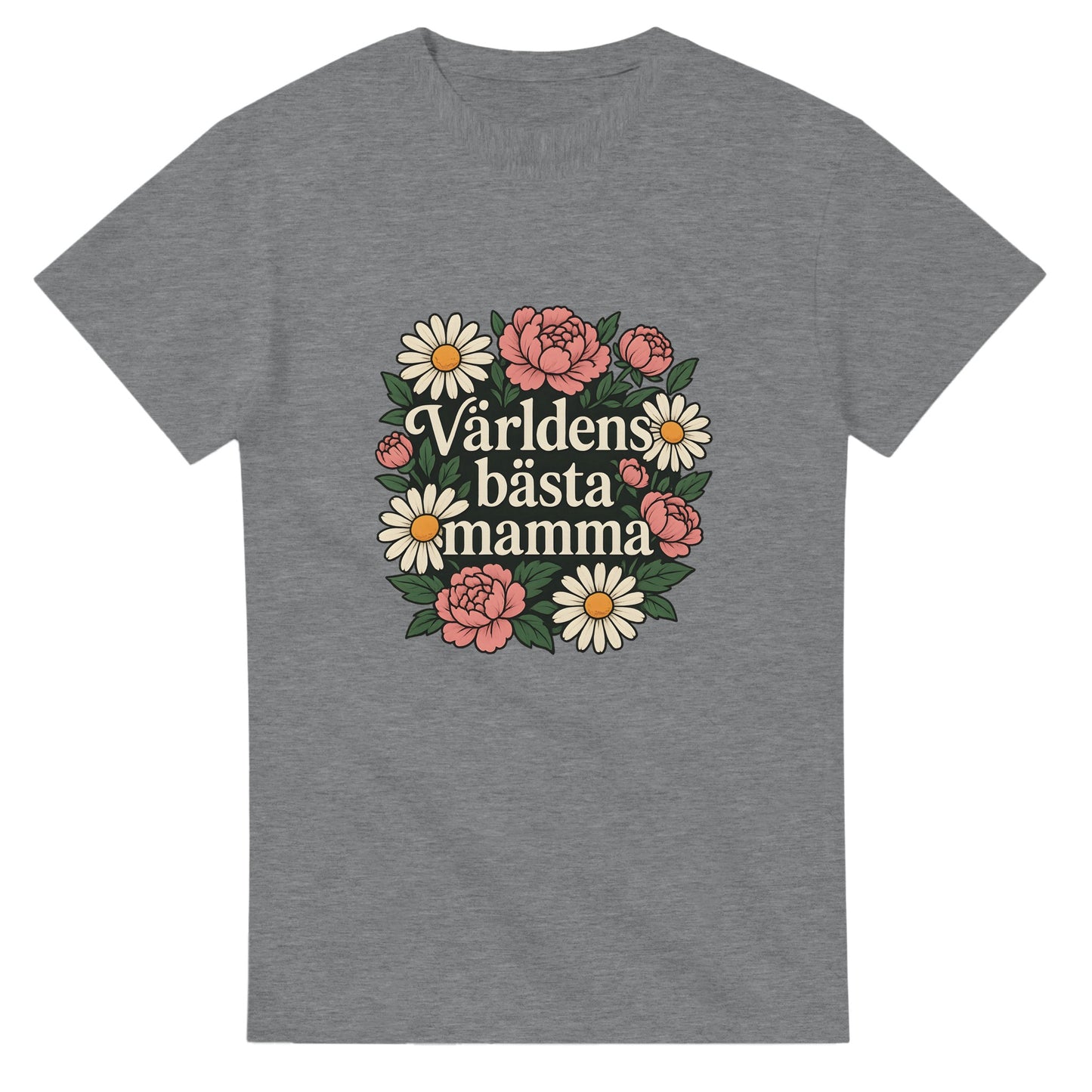 T-shirt med blommigt mönster för att visa mamma kärlek. Perfekt för alla tillfällen.