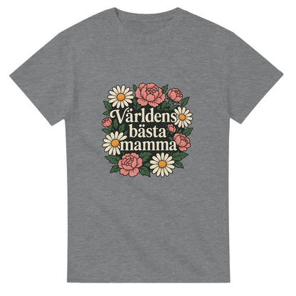 T-shirt med blommigt mönster för att visa mamma kärlek. Perfekt för alla tillfällen.