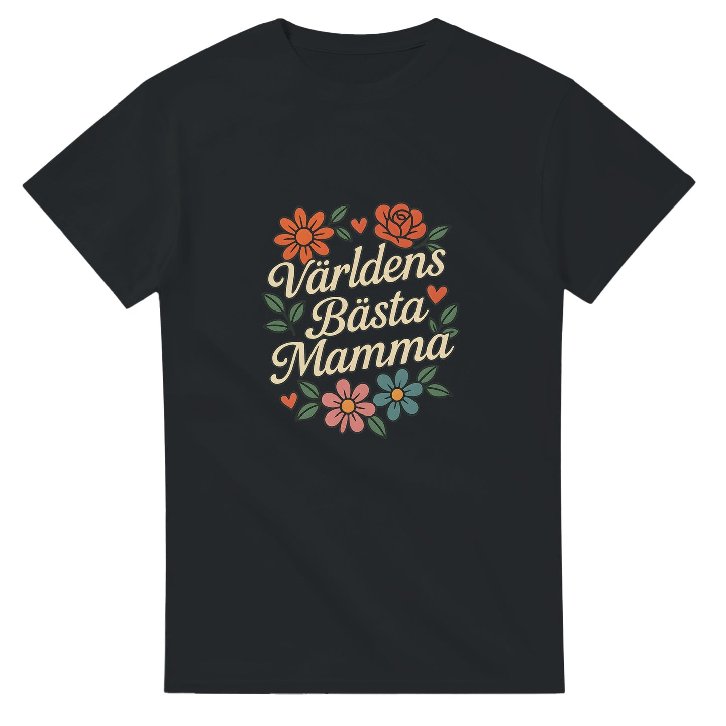 Vacker T-shirt med blommor och text för att fira den starkaste mamman i världen. Perfekt present!