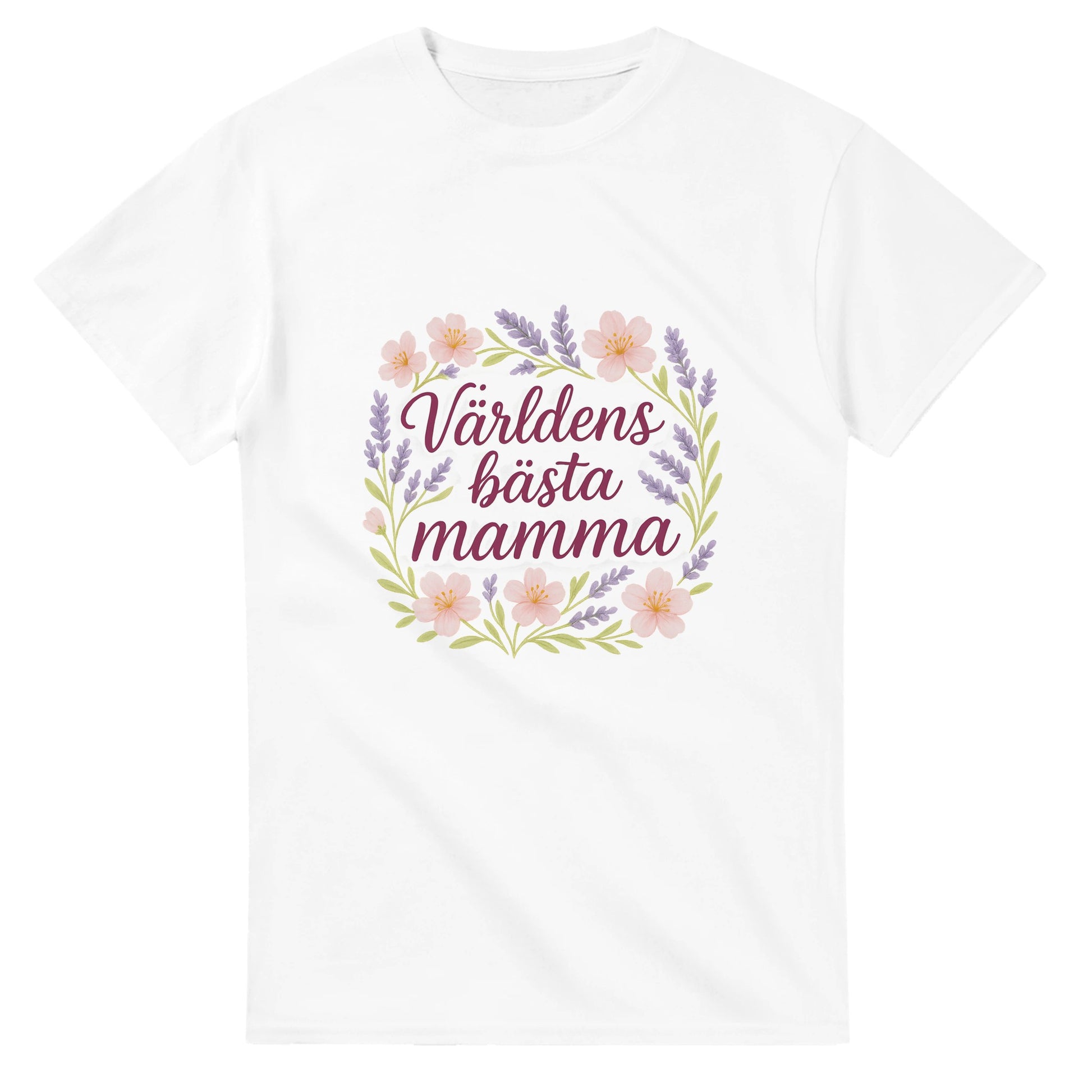 Mjuk T-shirt med blommigt mönster för den bästa mamman. Perfekt balans mellan text och bild.