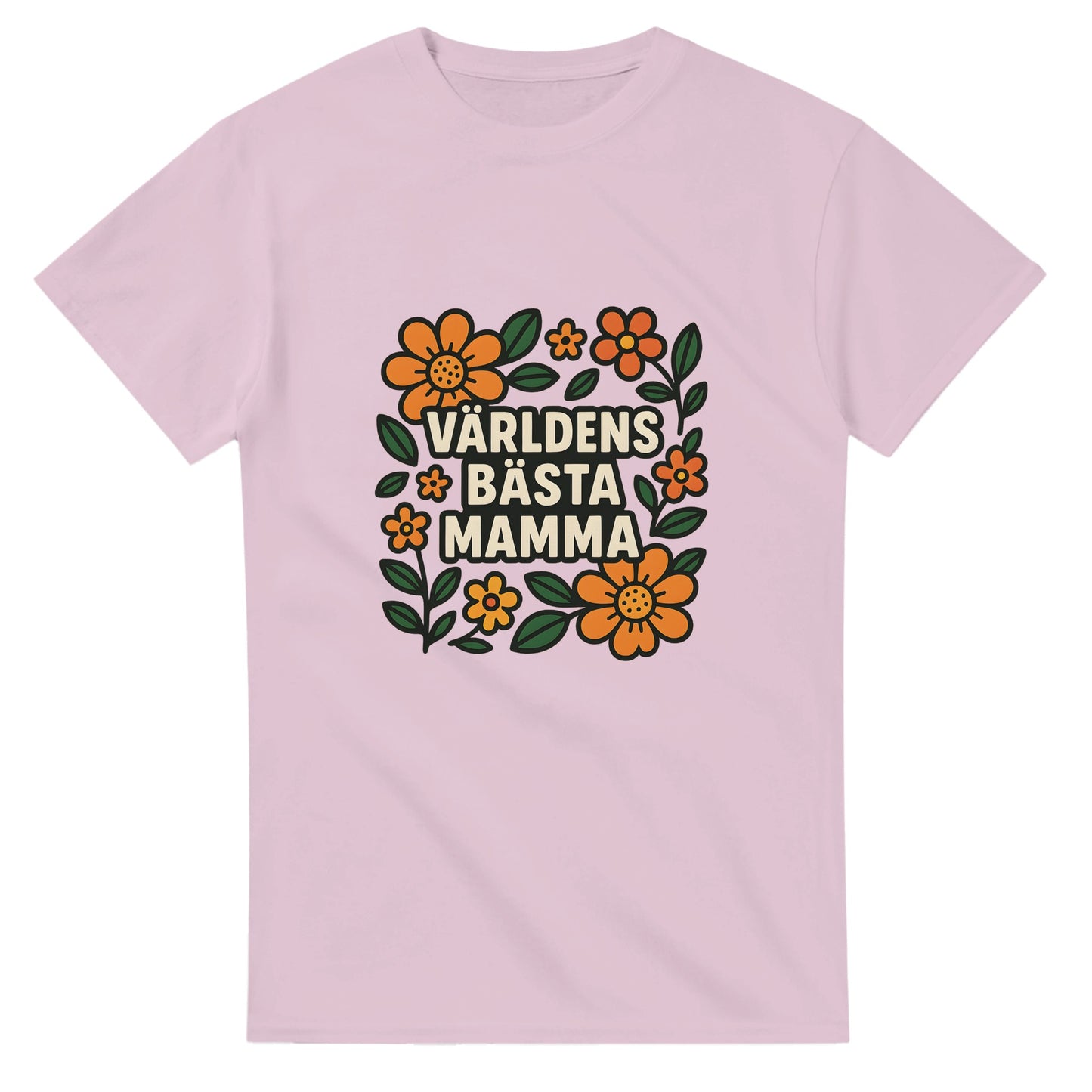 Kärleksfull T-shirt med blommigt mönster och budskap till mamma - perfekt hyllning till din älskade.