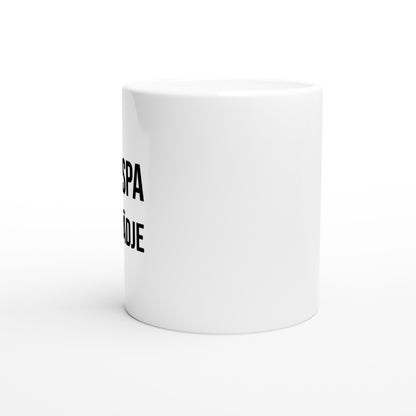 Mugg med glädjande budskap för matlagning, perfekt för leende kockar.
