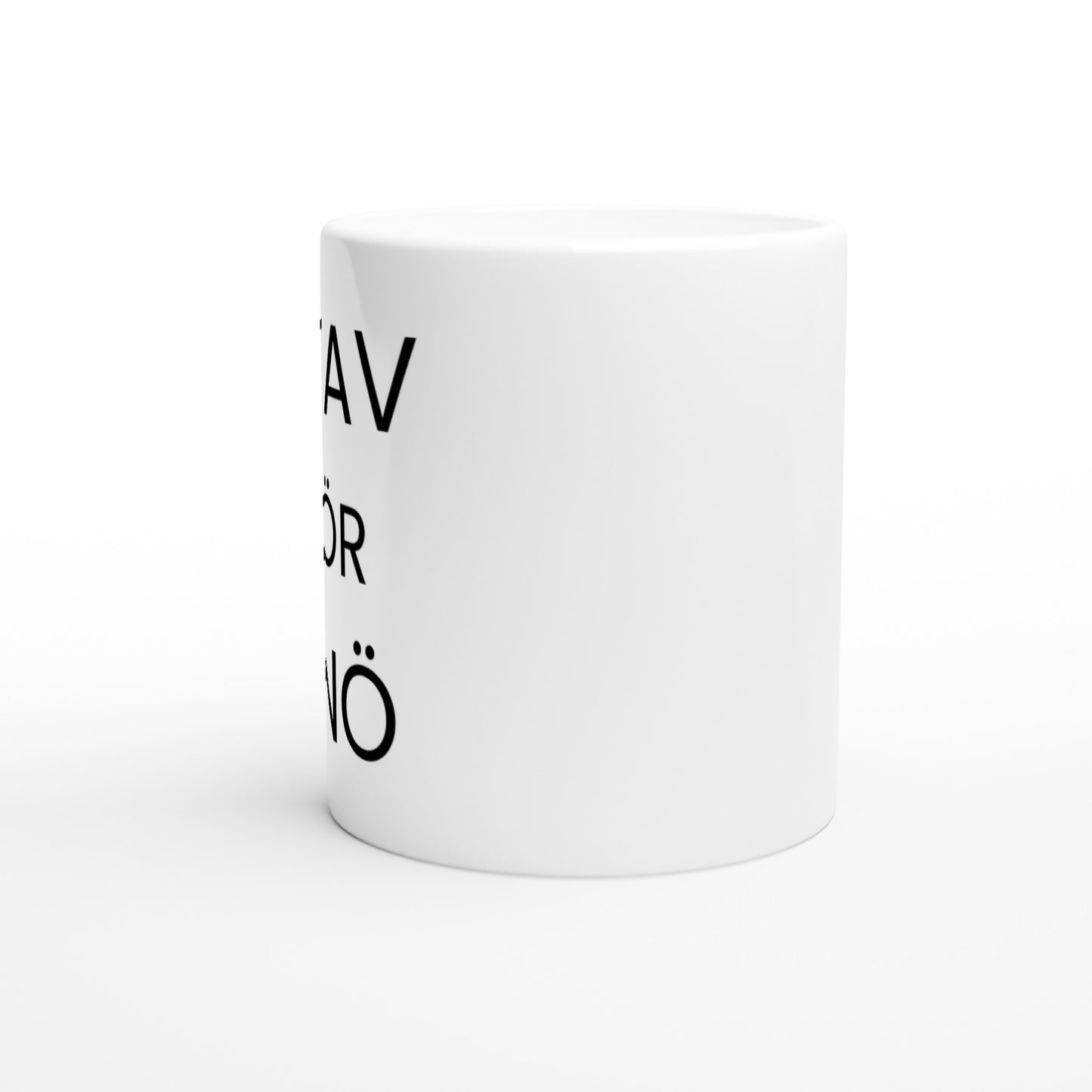 Mugg med humor för stav- och snöälskare.