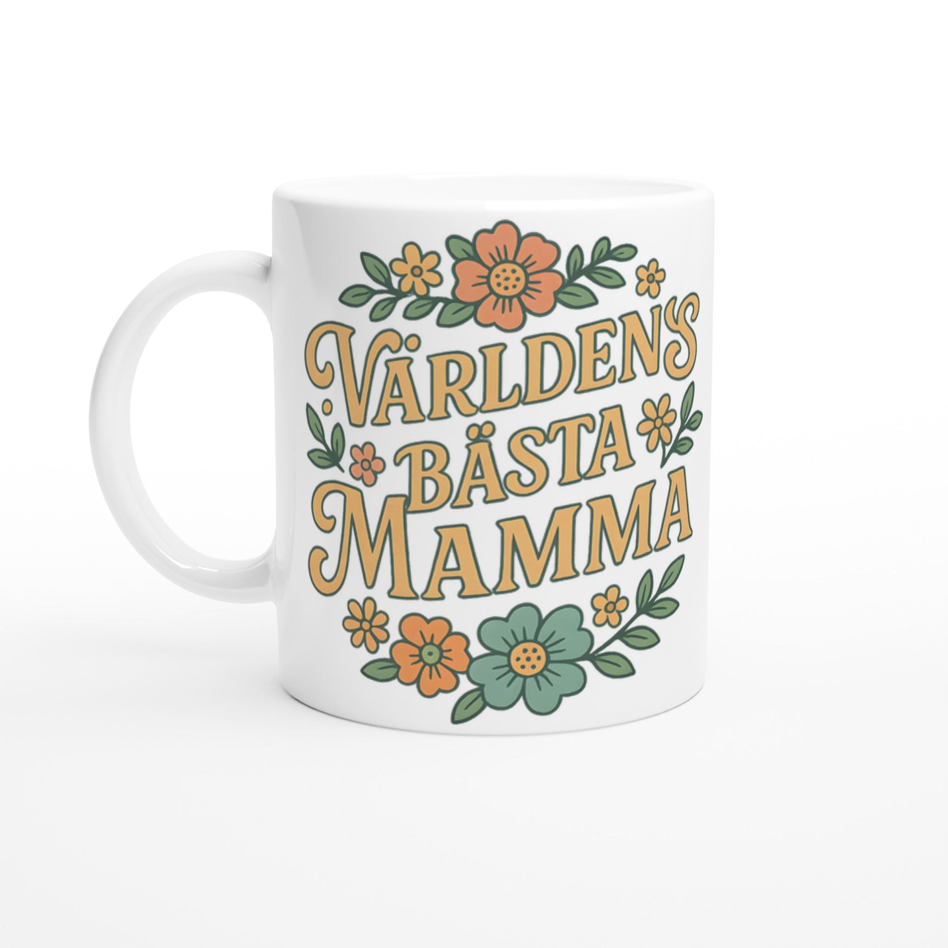 Vintageinspirerad mugg för kaffeälskande mamma. Perfekt present till världens bästa mamma!