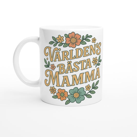 Vintageinspirerad mugg för kaffeälskande mamma. Perfekt present till världens bästa mamma!