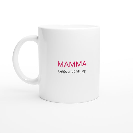 En kopp för trötta mammor som behöver påfyllning. Perfekt för den som alltid längtar efter nästa kopp.