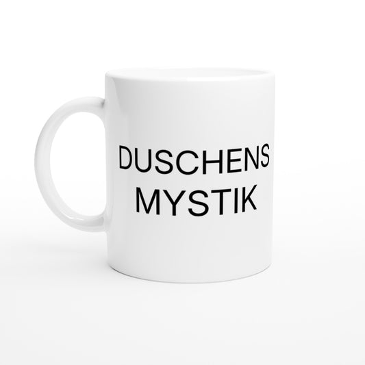 Duschens Mystik - humoristisk mugghyllning för simmare med svårt att hitta rätt temperatur