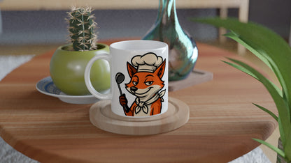 Kockmugg med räv och slev, idealisk för skogsälskande kockar!