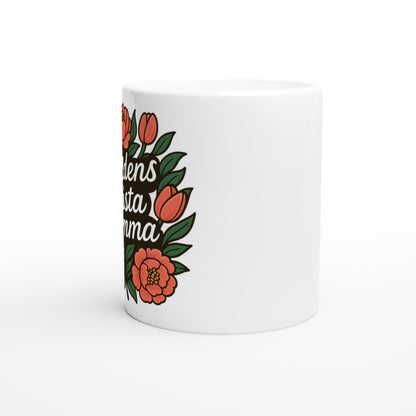 Mugg med budskapet Världens bästa mamma inbäddat i en blomkrans. Perfekt gåva för mamma.
