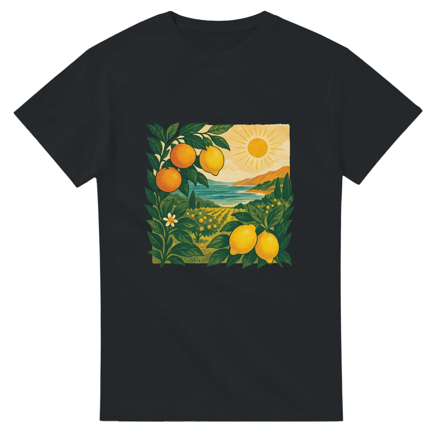 Vintage citrus- och solkustdesign från Sicilien. Perfekt för Italien-älskare!