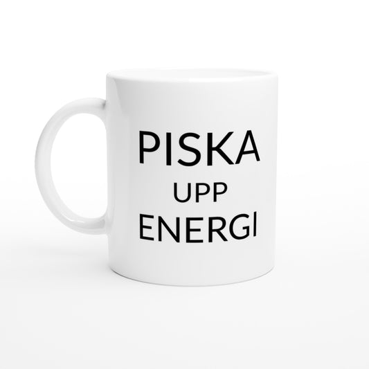 Piska upp energin med en påminnelse om att starta dagen med en mugg full av energi och mat!