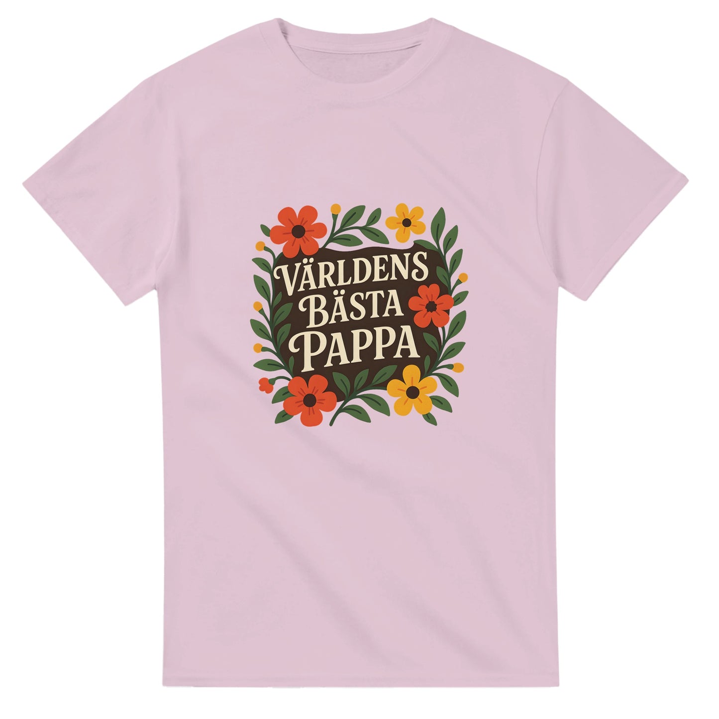 Luftig t-shirt med blommig inramning, perfekt för världens bästa pappa. Visa kärlek med stil!