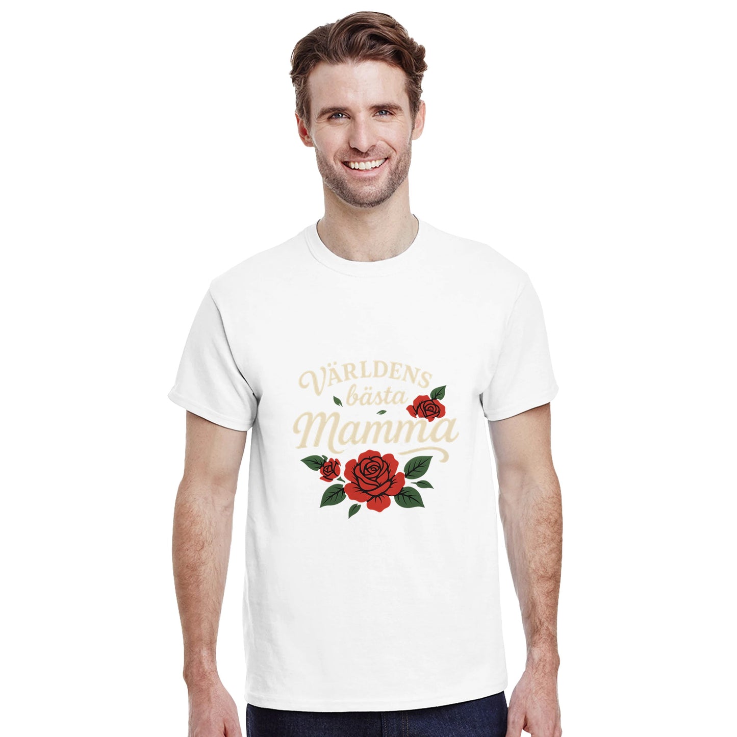 Tidlös Mammakärlek - 'Världens bästa mamma' i elegant stil med luftiga rosor. Hylla mamma med denna vackra design.