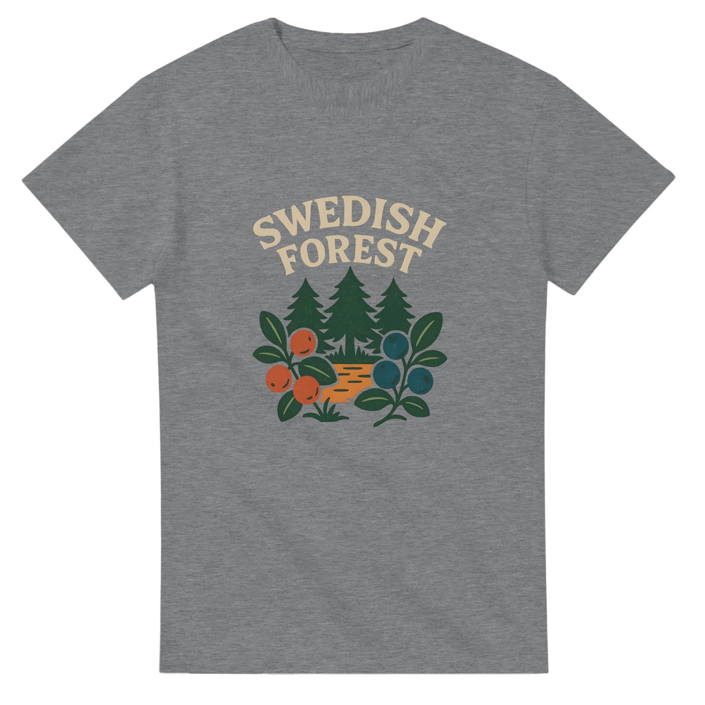 Utforska svensk skogsmagi med bär och vintage design, perfekt för naturälskare.