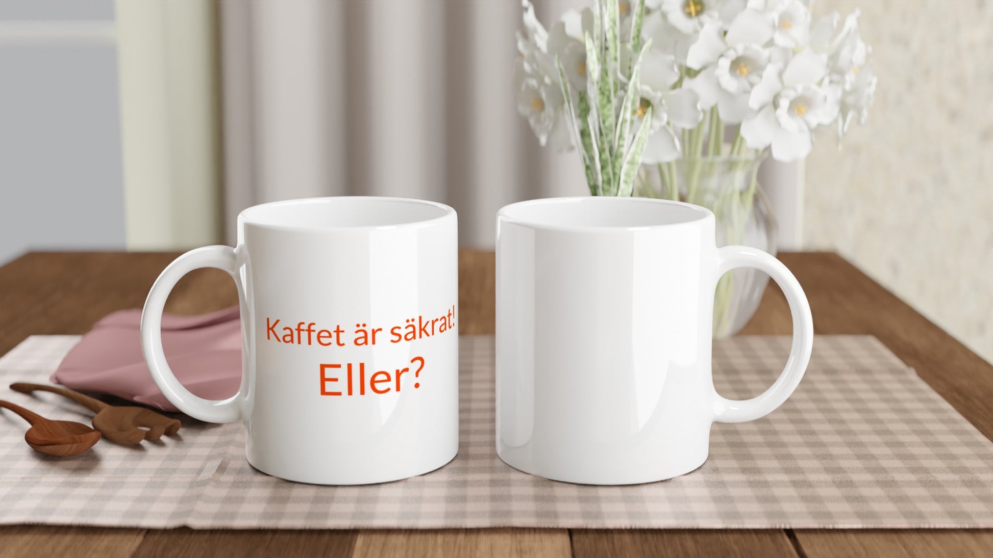 Säkrad kaffe för säkerhetsmedvetna kaffedrickare. Dubbelkolla alltid innan första koppen!