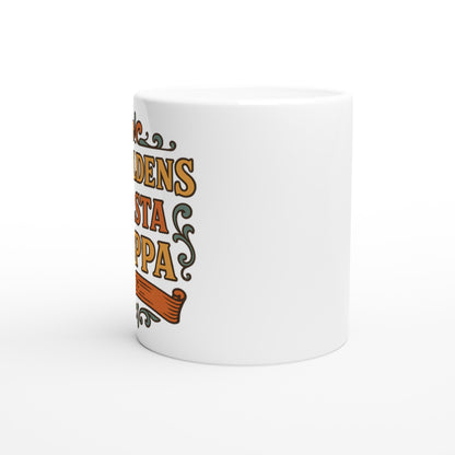Mugg i vintage stil för pappor som älskar nostalgi. Hylla världens bästa pappa med detta tidlösa pappaporslin.