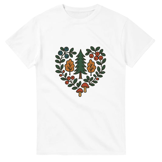 T-shirt med svensk naturinspirerat mönster, perfekt för den enkla och stilrena looken.