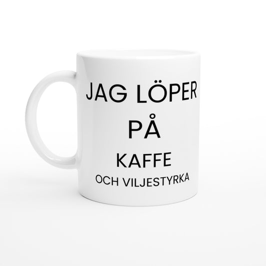 Motivationsmugg för löpningens motgångar. Uppmuntrande stöd för att övervinna kriser.