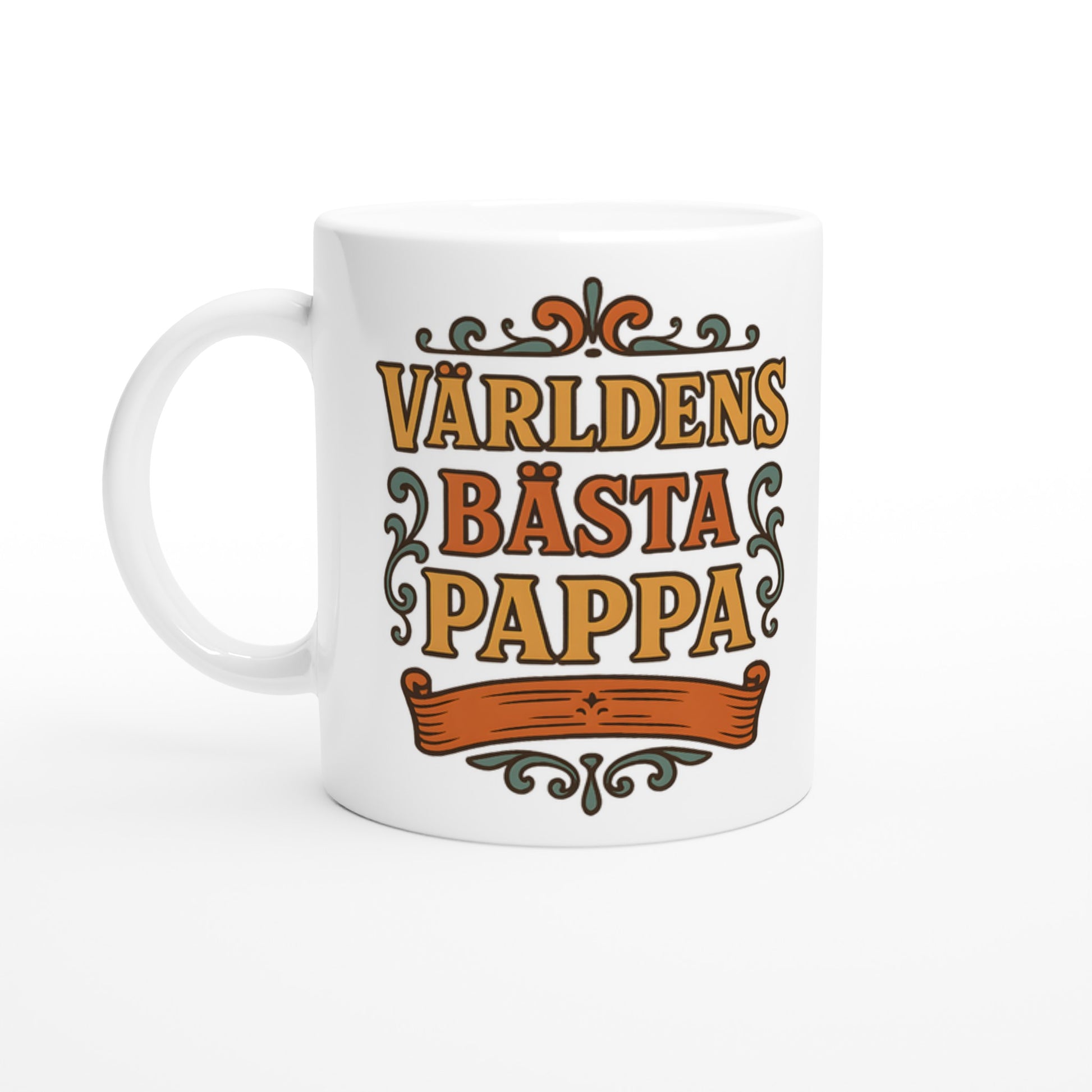 Mugg i vintage stil för pappor som älskar nostalgi. Hylla världens bästa pappa med detta tidlösa pappaporslin.
