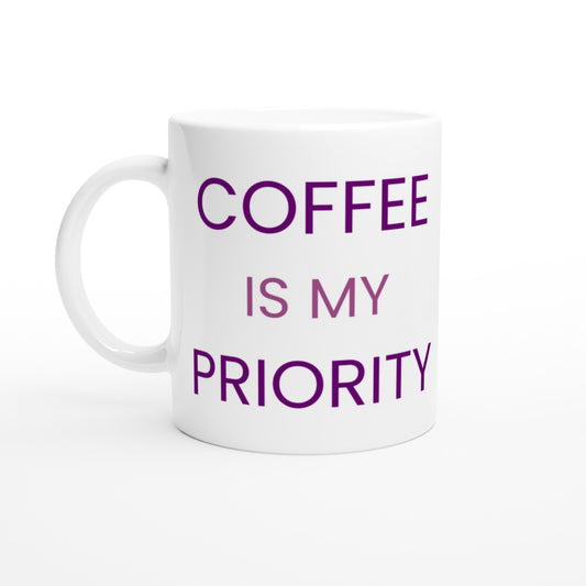 Kaffe Prioritering - en rolig påminnelse om vikten av kaffe.