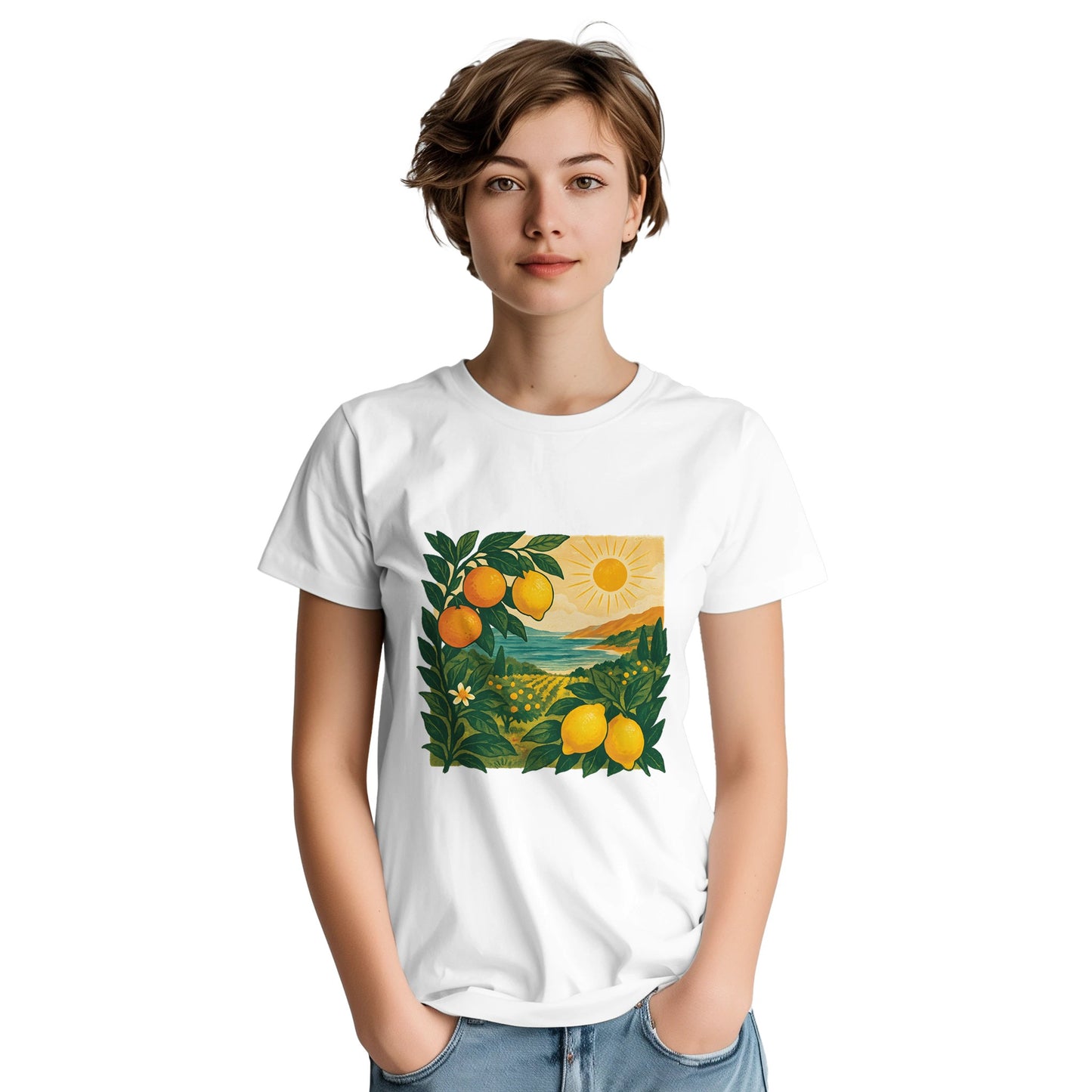 Vintage citrus- och solkustdesign från Sicilien. Perfekt för Italien-älskare!