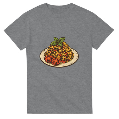 Vintage T-shirt med romantisk italiensk pastaillustration. Perfekt för matälskare och en mysig middag.